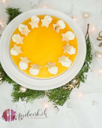 no bake cheese cake, mandarinen, gaeste, verwoehnen, rezept, einfaches rezept, easy recipe, festtage, weihnachten, schoko deko, schokoladen dekoration, schoko sterne, mit gelatine arbeiten, schritt fuer schritt anleitung, foodwerk.ch, blog, foodblog, schweizer foodblog, schweizer foodblogs,