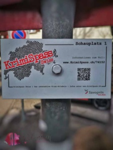 Krimispass Wegweiser in Savognin