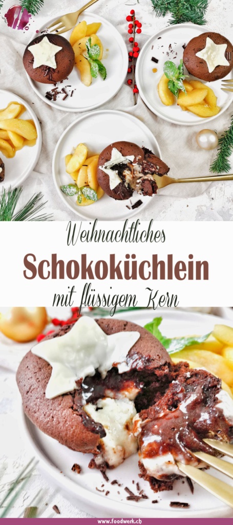 X Mas Schokoküchlein mit flüssigem Kern