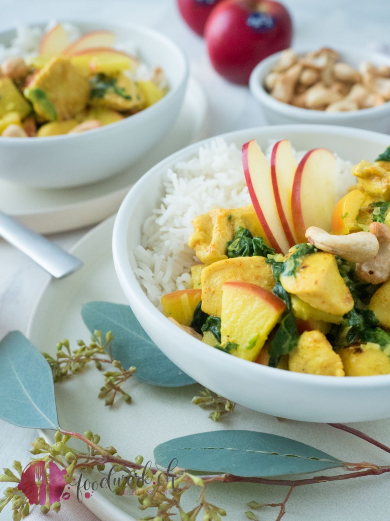 Schnelles Curry Gericht mit JAZZ Apfel