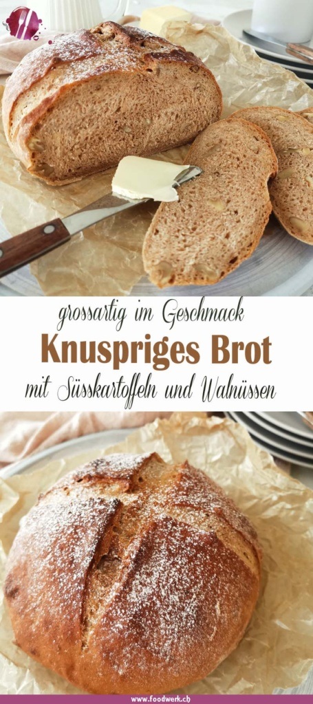 Süsskartoffelbrot mit Walnüssen