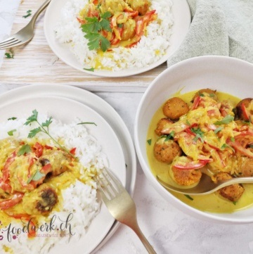 Curry mit Linsenbällchen