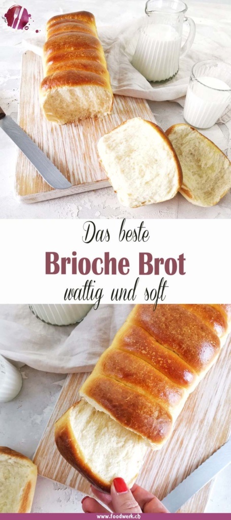 Pinterest Pin für das beste Brioche Brot Rezept