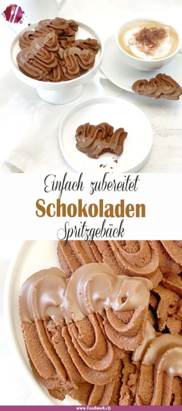 Spritzgebäck mit Schokolade Pinterest Pin von foodwerk.ch