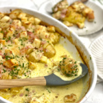 Kartoffeln foodwerk Art mit Croutons in Gratin Schale
