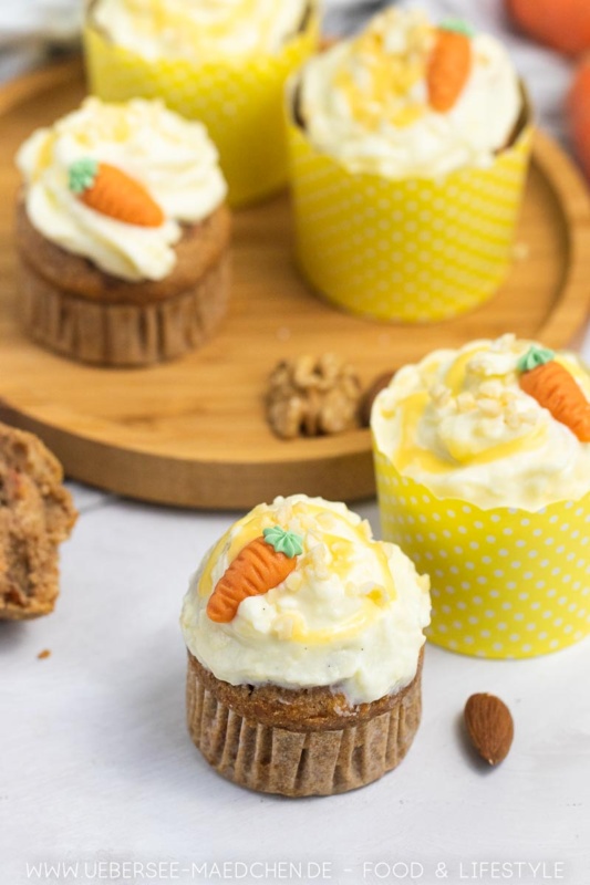 Ruebli Muffins mit Frischkaese Topping Ruebli Cupcakes Rezept10