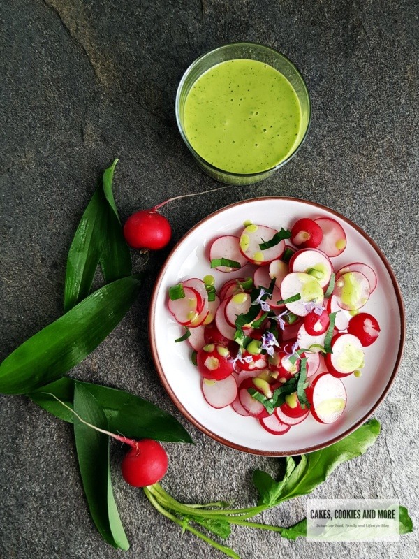 Radieschensalat mit Baerlauch Vinaigrette Cake Cookies and more