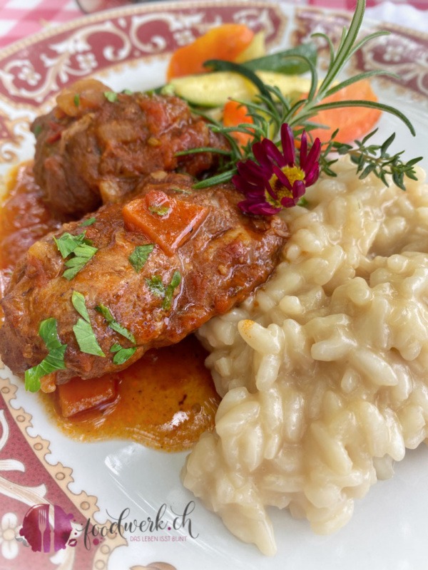 Risotto mit geschmorten Schweinsbäckchen