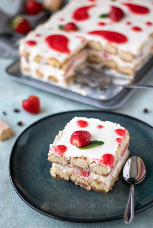 Erdbeer Tiramisu von heute gibt es