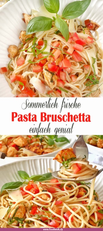 SPaghetti Bruschetta Pinterest Pin