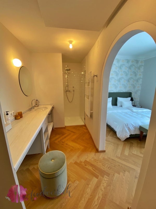 Badezimmer in der Villa Arnica
