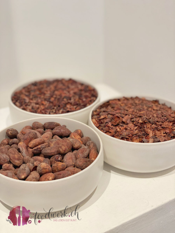 Kakaobohnen die Schritte bei der Herstellung