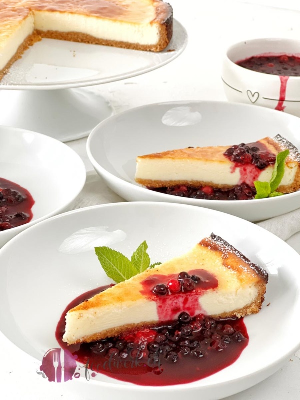 Cheesecake new York Stile mit Ricotta und Frischkäse