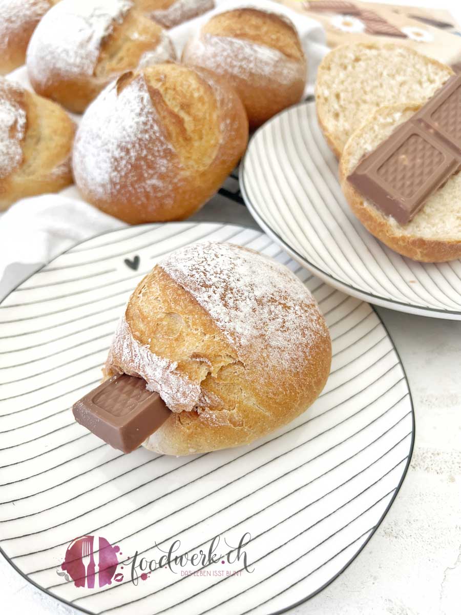 Schokolade im Brötchen