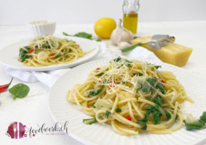 Aglio e Olio mit Spinat Titelbild