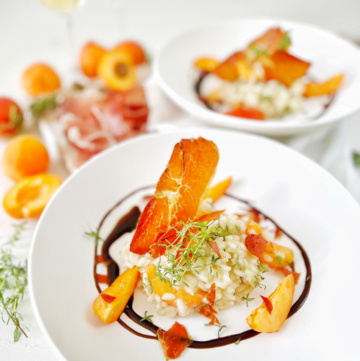 Risotto mit Walliser Rohschinken und Aprikosen