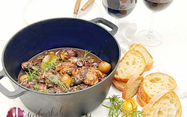 COque au vin mit Brot