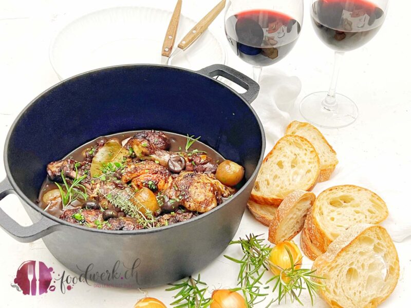 COque au vin mit Brot