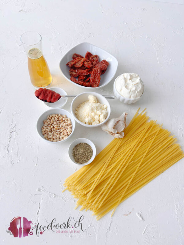 Zutaten für die Pasta al Gusto