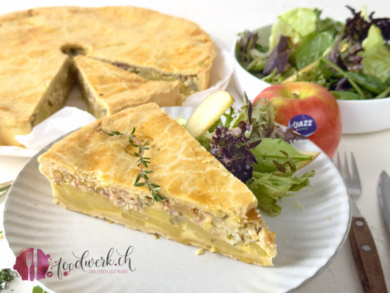 Jazz Apfel Pie mit Kartoffeln und Speck