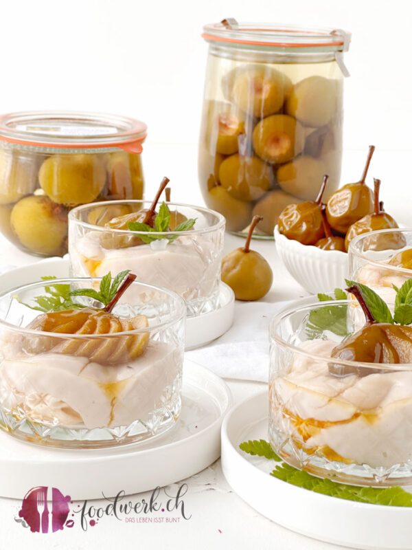 Poire a Botzi Dessert mit Marroni Creme